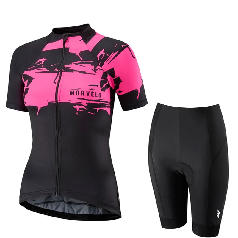 

2020 new Women Cycling Jersey Shorts Set Quick-dry Short Sleeve Summer Breathable Clothing Bicycle Clothes Roupa Ciclismo