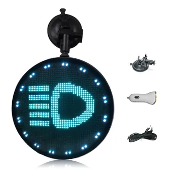 

12v Animation Car Led Display Screen Controlled Gif Car Led Display Screen Round Car Expression Light Led Car Rgb Screen #BL4