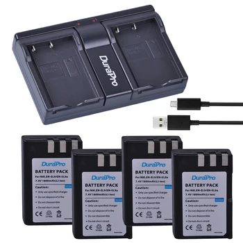 

4x 1800mAh 7.4V EN-EL9 EN EL9 EN-EL9a Rechargeable Li-ion Battery Charger Set For Nikon D40 D40X D60 D3000 D5000 Camera