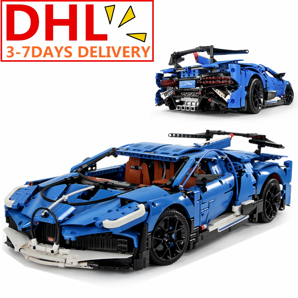 

1:8 Technic MOC Series Bugattis Blue Sport Car Model Kit Building Blocks Kids Toys Bricks Compatible With Cars Gifts