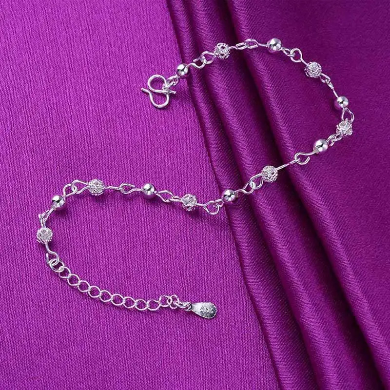 SUNNY Lady простой полые изысканные шарики Braceletmantra браслет из нержавеющей стали для
