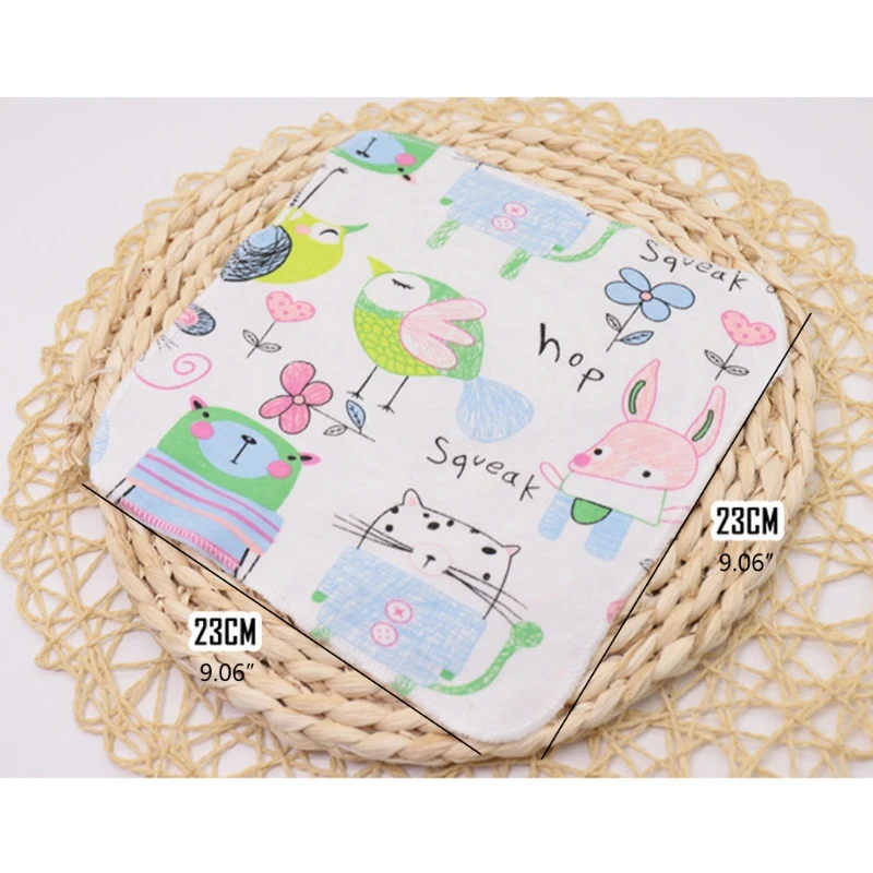 900C 5Pcs Cotton Newborn Baby Bathing Towels Saliva Towel Nursing Towel Baby Boys Girls Washcloth Handkerchief