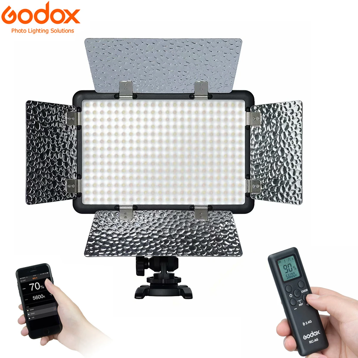 

Godox LF308Bi Bi-Color Temperature LED Flash Light Photography Fill-in Lamp Video Light 3300-5600K Smartphone APP/ 2.4G Wireless