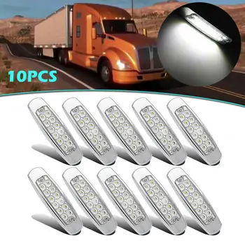 

For Peterbilt Side Marker Lights White RV 12 LED DC 12-24V Rear Lights