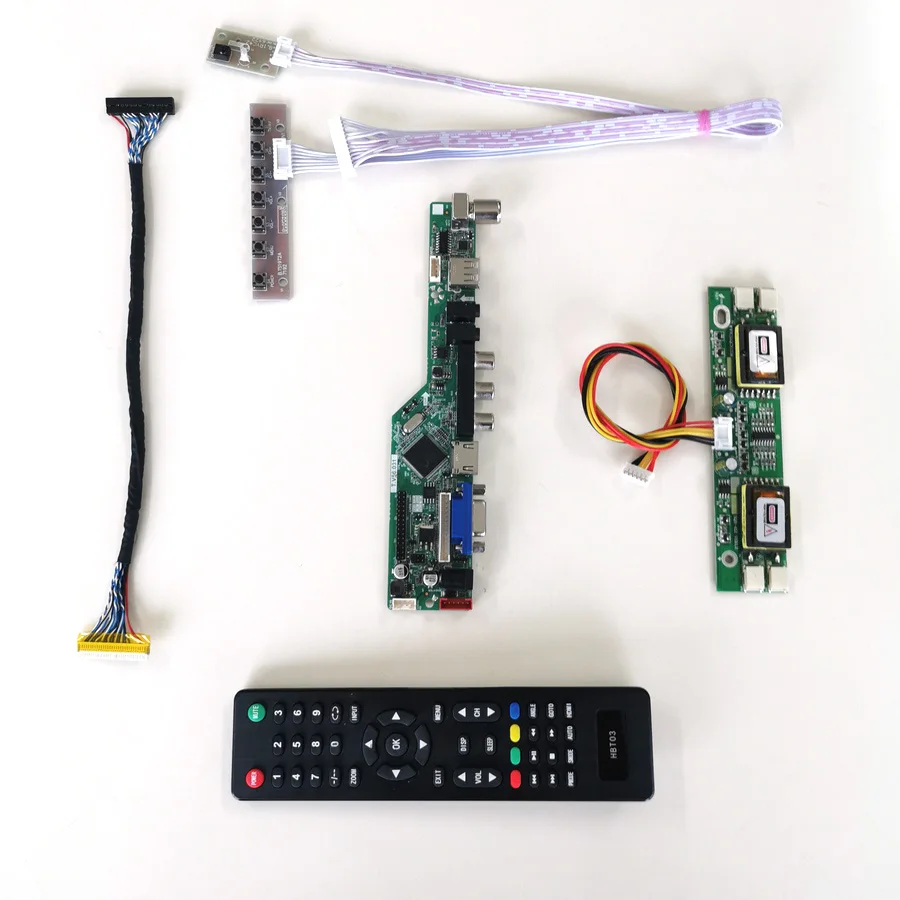 Для LM190E08-TLGE/TLH2 ЖК-дисплей Панель VGA HDMI AV USB RF пульт дистанционного управления+ инвертор+ клавиатура 4CCFL 30Pin LVDS T. V56 комплект платы контроллера