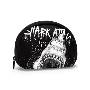 

Women WalletsZipper Small Wallet Short Credit Card Coin Purse FemaleWhite Shark Attack