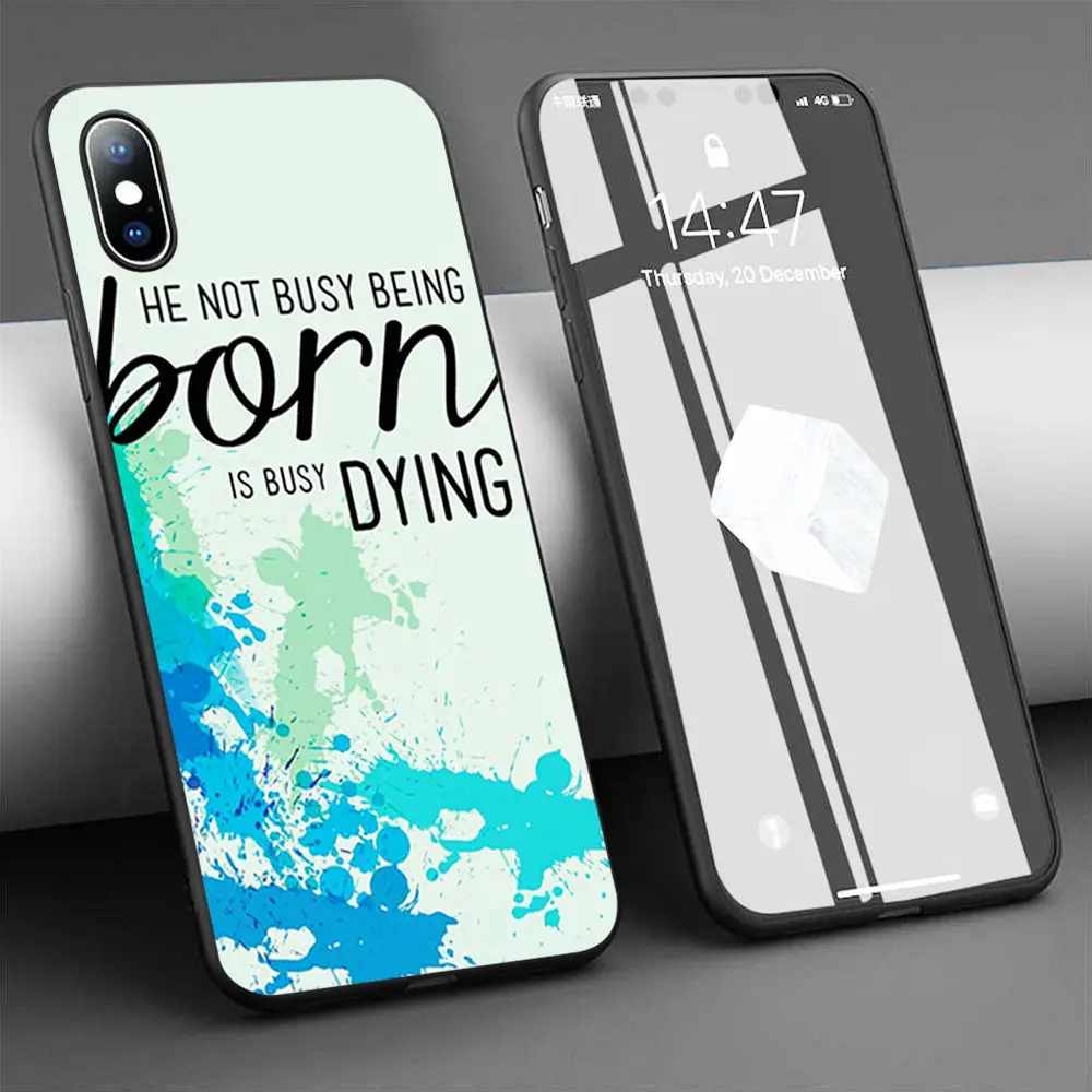 Coque занят родившиеся или умирает плакат чехлы для мобильного телефона из мягкого