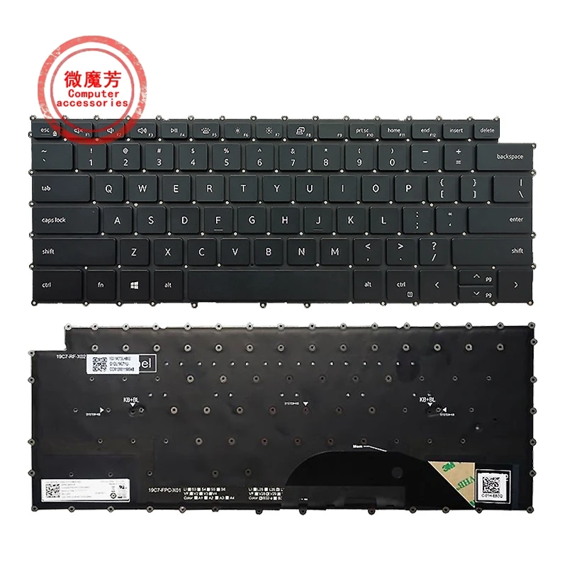 

NEW US laptop Keyboard FOR DELL XPS 9700 9500 XPS15 9500 Precision 5750 5550 XPS 17 9700 with backlight