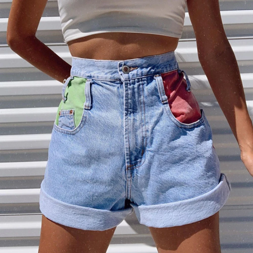 Summer Casual Denim Shorts Female High 