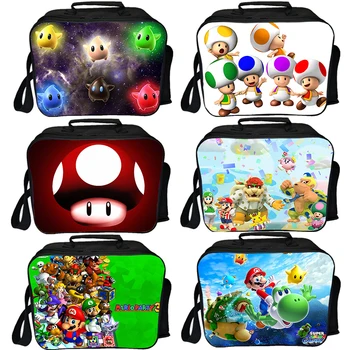 

Super Mario Lunch Bag Fashion New Beautiful Travel Portable Lunch Box Students Men Women Boys Girls Cooler Insulation Container