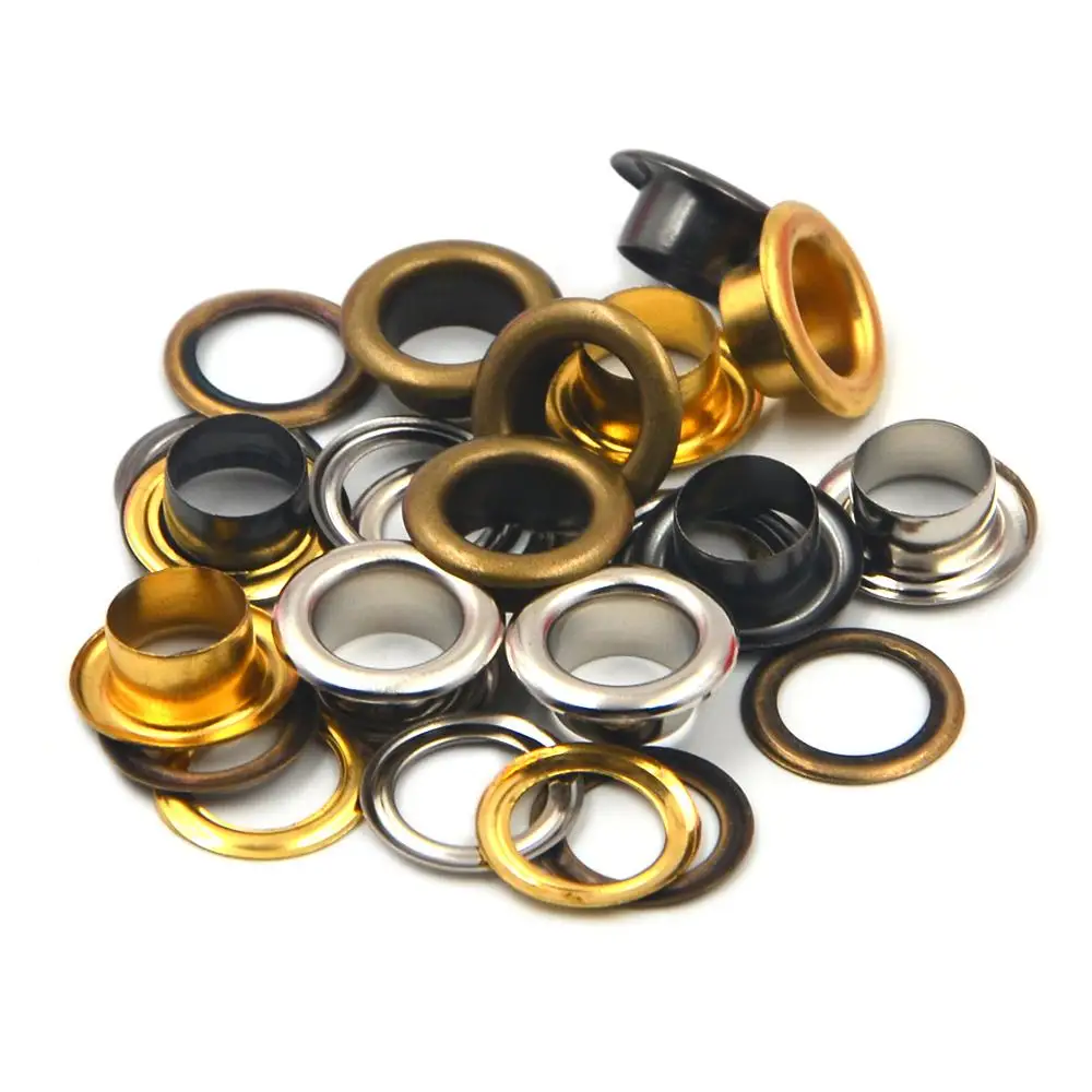 100sets Mix Color Hole Metal Eyelets Grommets For Leathercraft DIY Shoes Belt Cap Bag Tags Clothes Scrapbooking Accessories eyelet grommet ring kit eyelet grommet ring grommet eyelet kit