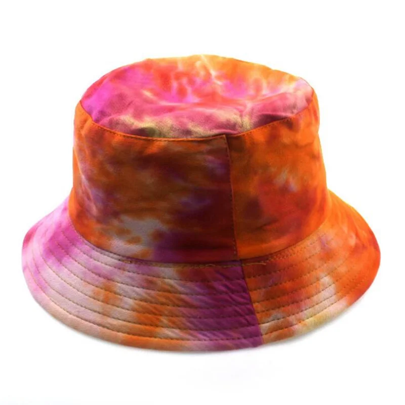 Tie Dye Двусторонняя модная Рыбацкая шляпа хлопок для пеших прогулок Рыбалка Кепка художника