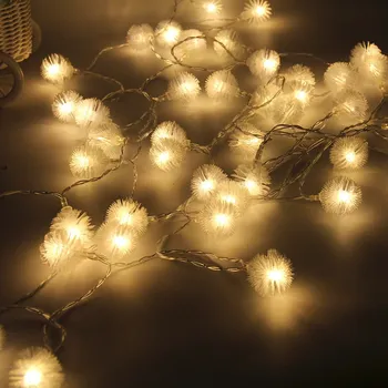 

Warm Light Led String Light Christmas Decoration Dandelion Optic Fiber Fairy Lights String Lamp