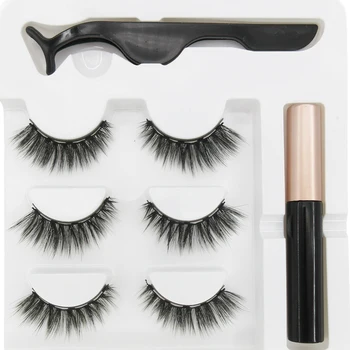 

Magnet Eyelash Magnetic Liquid Eyeliner & Magnetic False Eyelashes & Tweezer Set Waterproof Long Lasting Eyelash Extension 5pcs