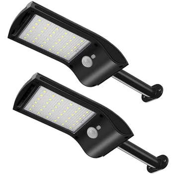 

Gutter Solar Lights Outdoor Motion, Motion Sensor Solar Lights Black 180° Adjustable Security Solar Lights Waterproof With Mount