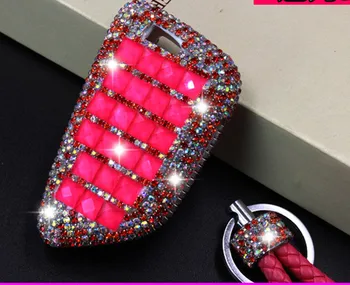 

Luxury Car Key Case Cover Holder Keychain Shell Bag Diamond Decoration Remote Key for BMW 2 7 series X1 X5 X6 X5M X6M Anti-Drop