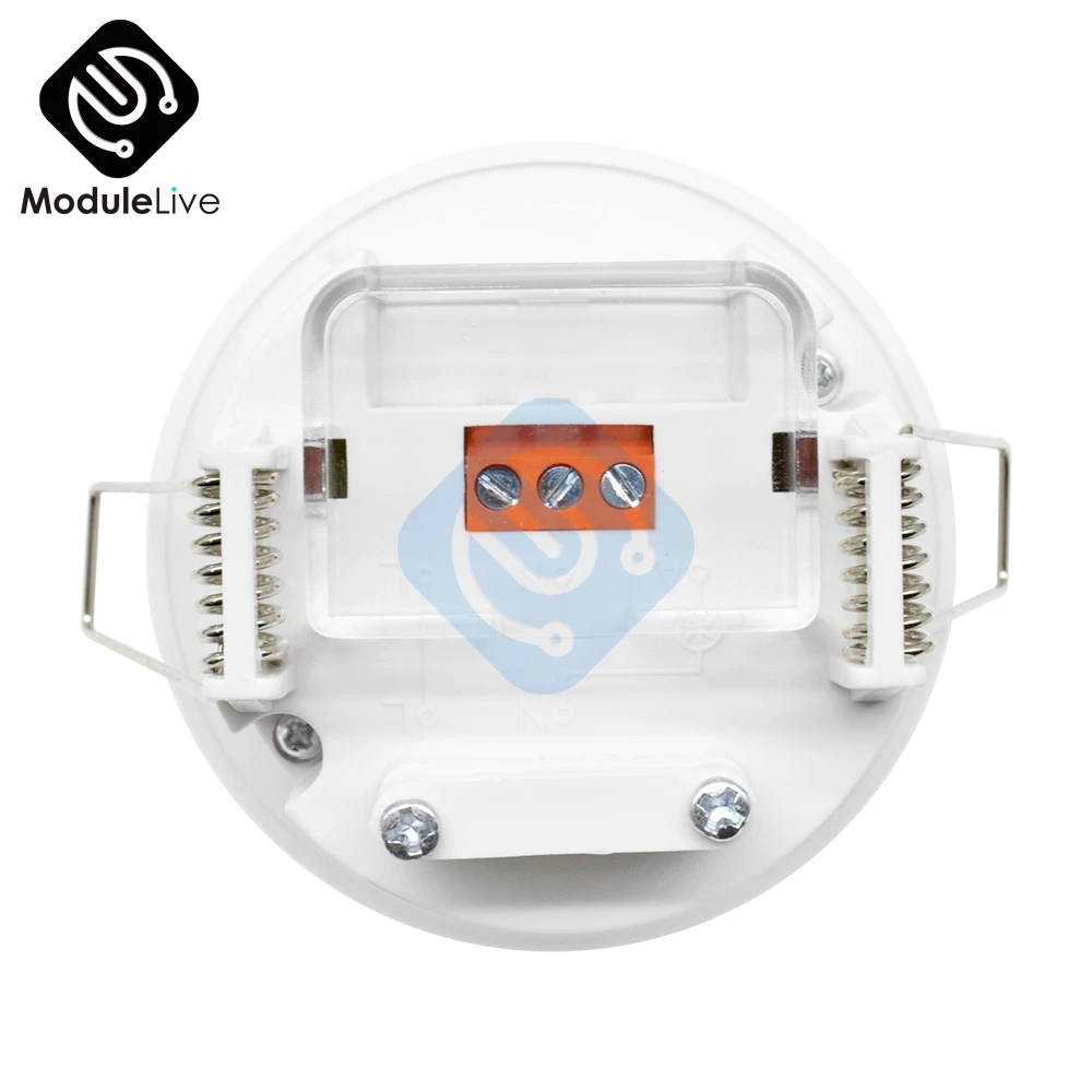 Sensor de Movimiento infrarrojo Mini 360 /° Empotrado en el Techo Detector de Movimiento del Cuerpo PIR Interruptor de luz de la l/ámpara Ajustable para la Seguridad del hogar 110-240 V