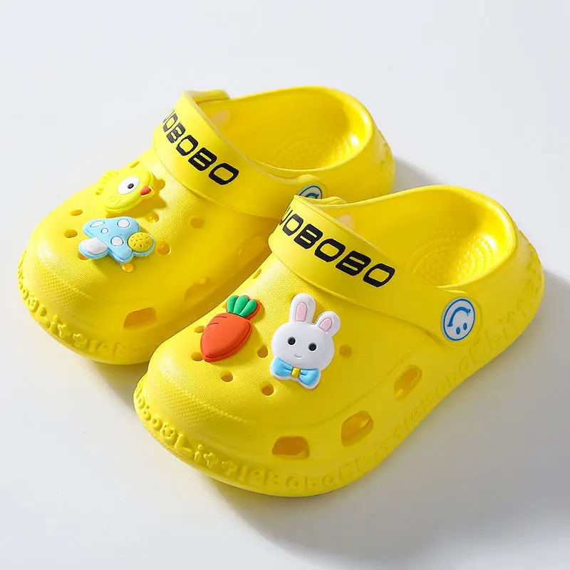 Summer New Cute Children Clogs Non-Slip Soft Sole Cartoon Kids Sandals Breathable Hollow Oututdoor Beach Shoes kids shoes boys
