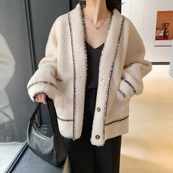 

Spring Autumn Coat Women Clothes 2020 Wool Jacket Real Fur Coat Streetwear Korean Vintage Women Tops Abrigo Mujer 2020001 ZT3153