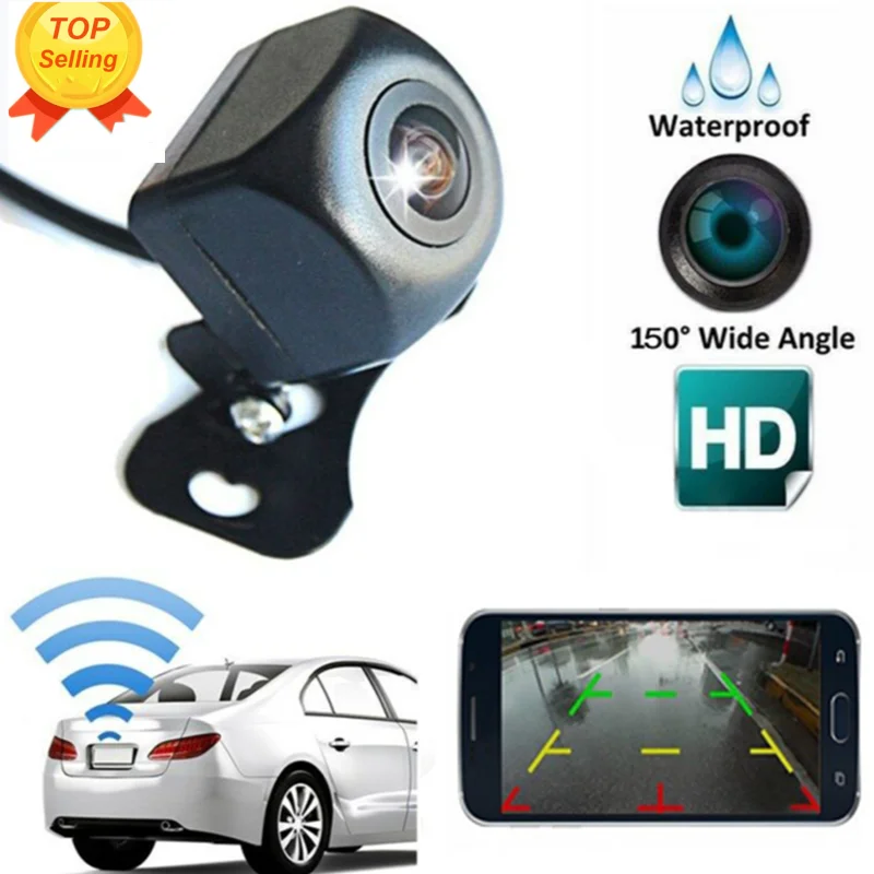 Беспроводная Автомобильная камера заднего вида, Wi-Fi камера заднего вида, HD камера ночного видения, Dash Cam, мини-камера с широким углом обзора, слепые зоны