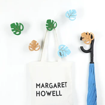 

Nordic Art Wooden Leaf Wall Decoration Hanging Coat Hook Simple Living Room Bedroom Bathroom Kitchen Wall Hook Home Decoration