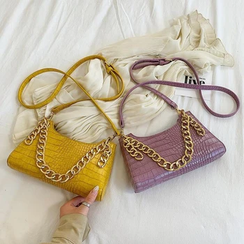 

Stone Pattern Pu Leather Bag For Women 2020 Summer Chain Design Small Shoulder Messenger Luxury Handbags Crossbody Bag