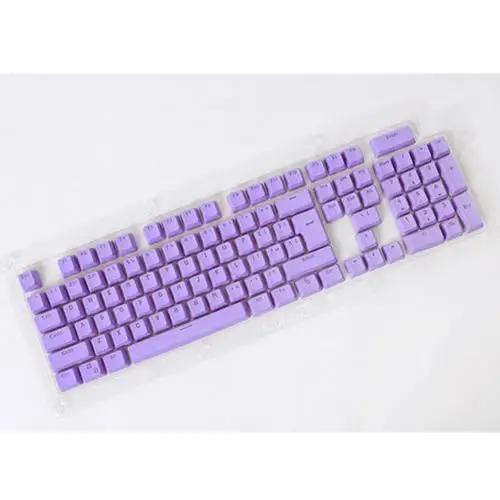 Фиолетовый Механическая клавиатура 104 клавиш колпачки для ключей PBT Doubleshot с подсветкой пробел колпачки для вишневого/Kailh/Gateron/Outemu-Switch 키екейкапы - Цвет: Фиолетовый