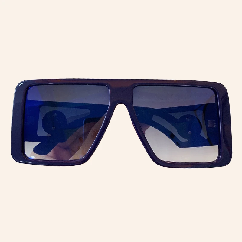 No.4 Sunglasses Широкие ноги женские солнцезащитные очки Роскошные брендовые дизайнерские прямоугольные солнцезащитные очки для мужчин - Цвет линз: No.4 Sunglasses