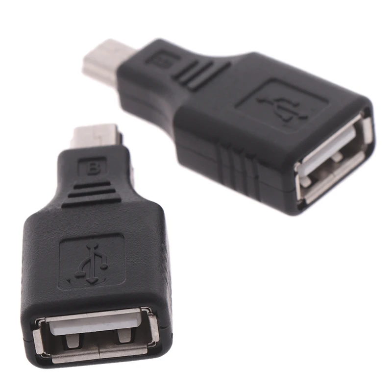 Мини-usb мужчина к USB Женский Конвертер Разъем передачи данных синхронизации OTG адаптер для автомобиля AUX MP3 MP4 планшеты телефоны u-диск
