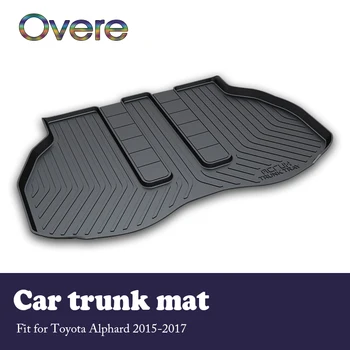 

Overe 1Set Car Cargo rear trunk mat For Toyota Alphard 2015 2016 2017 Styling Anti-slip carpet Waterproof mat Car accessories