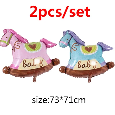 Style B 2pcs 1/2 шт. малыш душ мальчики девочки праздничные украшения из фольги Воздушные шары коляска гелиевые шары День рождения globos поставки - Цвет: Style B 2pcs