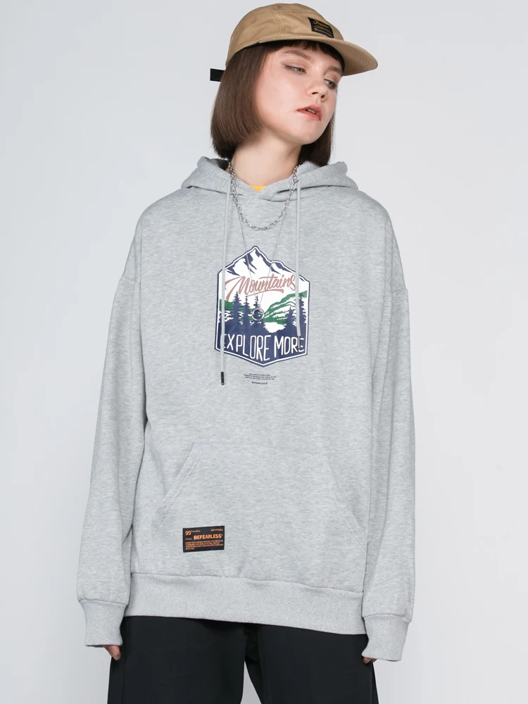 OSCN7 High Street печати флисовая толстовка женщина осень уличная плюс бархатные толстовки оверсайз женщины 8056A