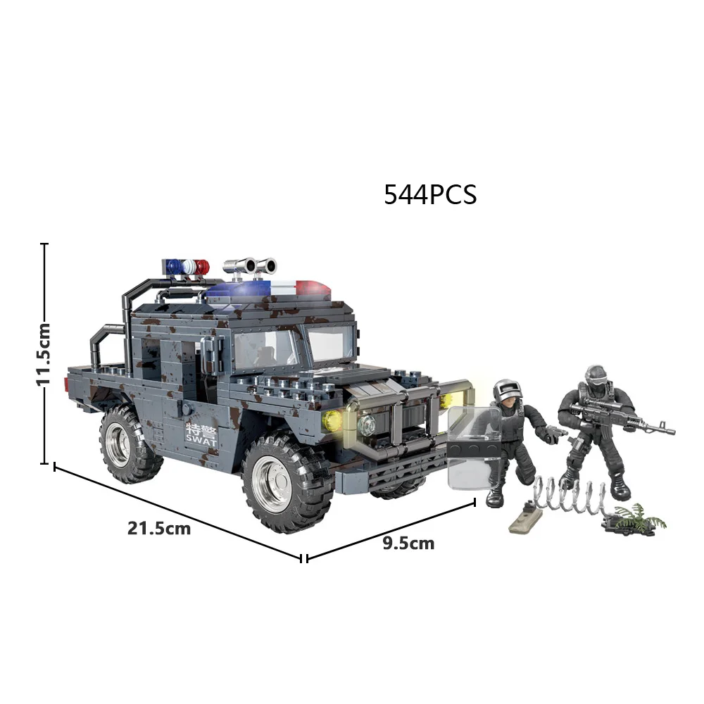 

Современные Военные строительные блоки Orv Swat Mega фигурки супер-полиции Dongfeng храбройный воин грузовик транспортное средство кирпичная игрушка для мальчика