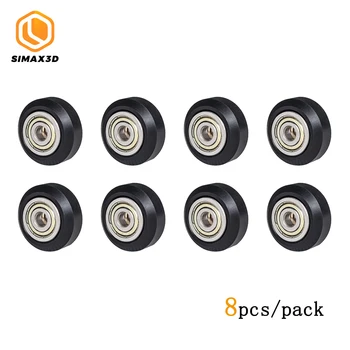 

SIMAX3D 4/8pcs Openbuilds Plastic Wheel POM 625ZZ with Bearing Passive Round Wheel Perlin Wheel Pulley Gear for 3D Printer Parts