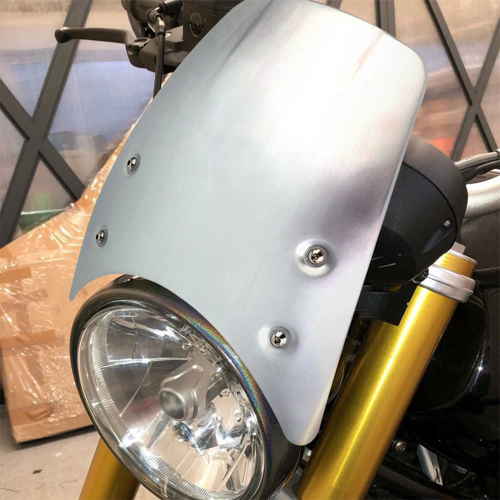 For BMW R Nine T RNineT R9T Scrambler 2014 2015 2016 2017 2018 2019 Motorcycle Windshield Windscreen Headlight Fairing Deflector |