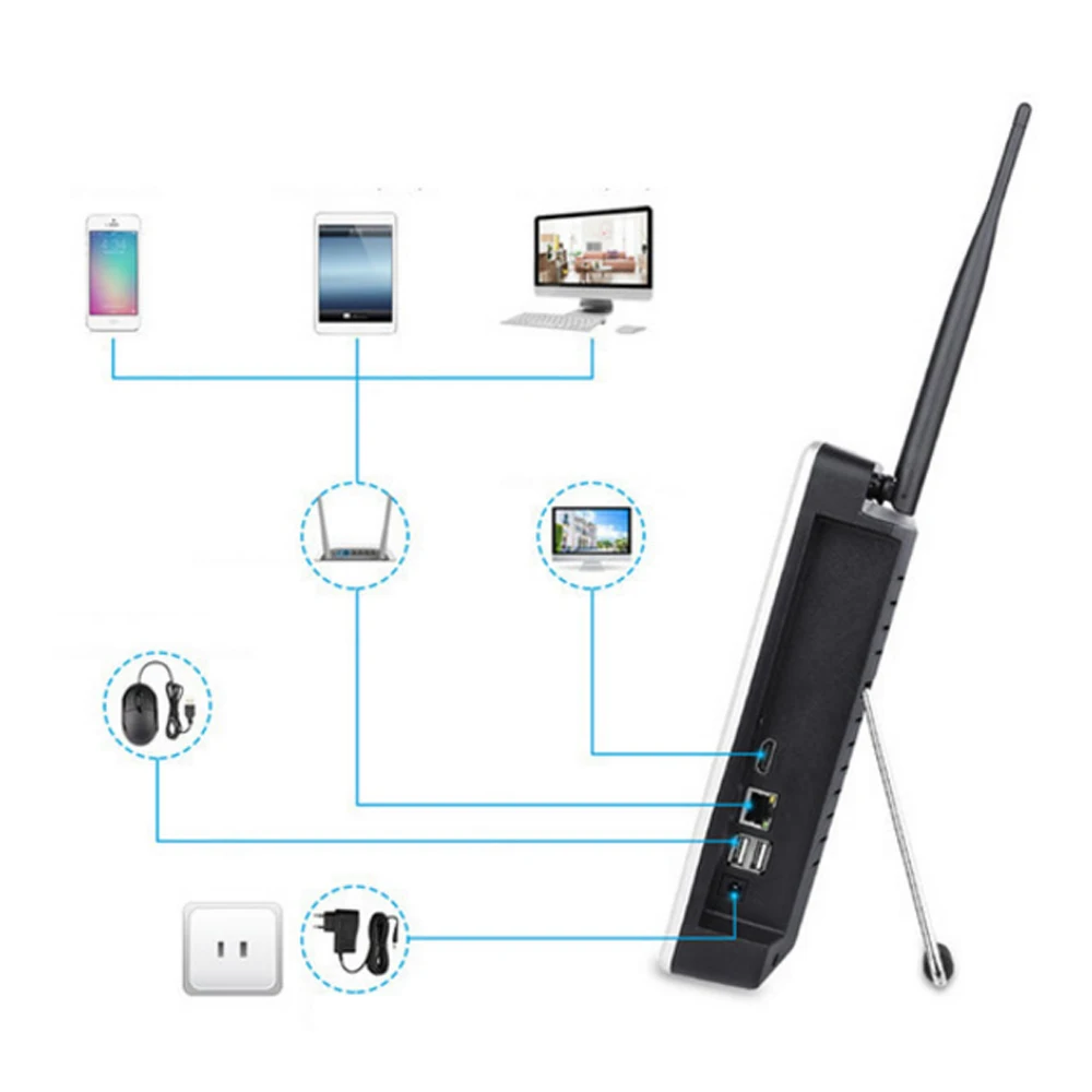 8 канальный Full HD Wi Fi Беспроводной NVR экран CCTV система 1080P IP камера wifi Открытый