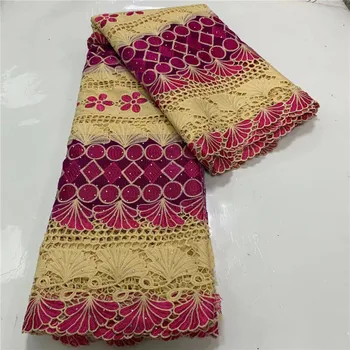 

2019 Latest Guipure Lace Cord Lace Embroiderey French African Cord Lace Fabric High Quality Nigeria Lace Fabric For Wedding ZQ12