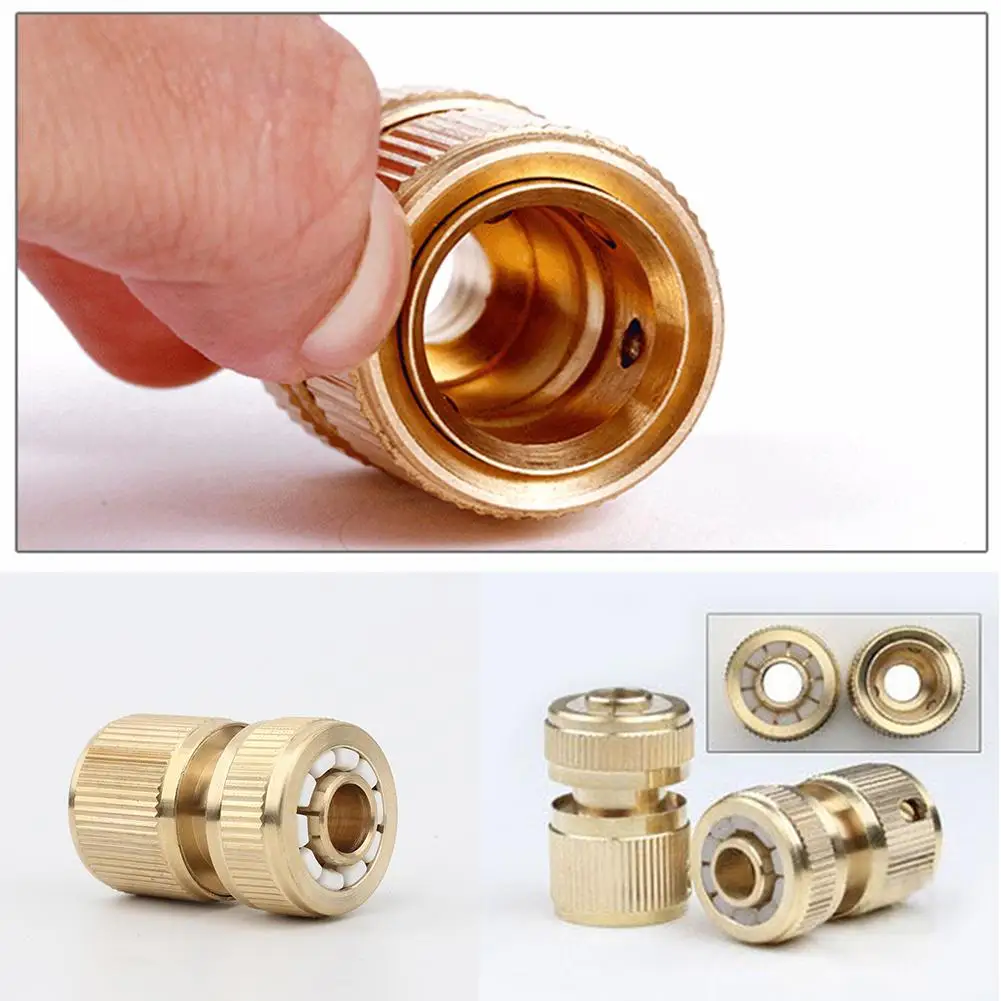 

80% HOT SALES!!!Tap Quick Connector Car Auto Washing Water Stop Hose Pipe Brass Accessory
