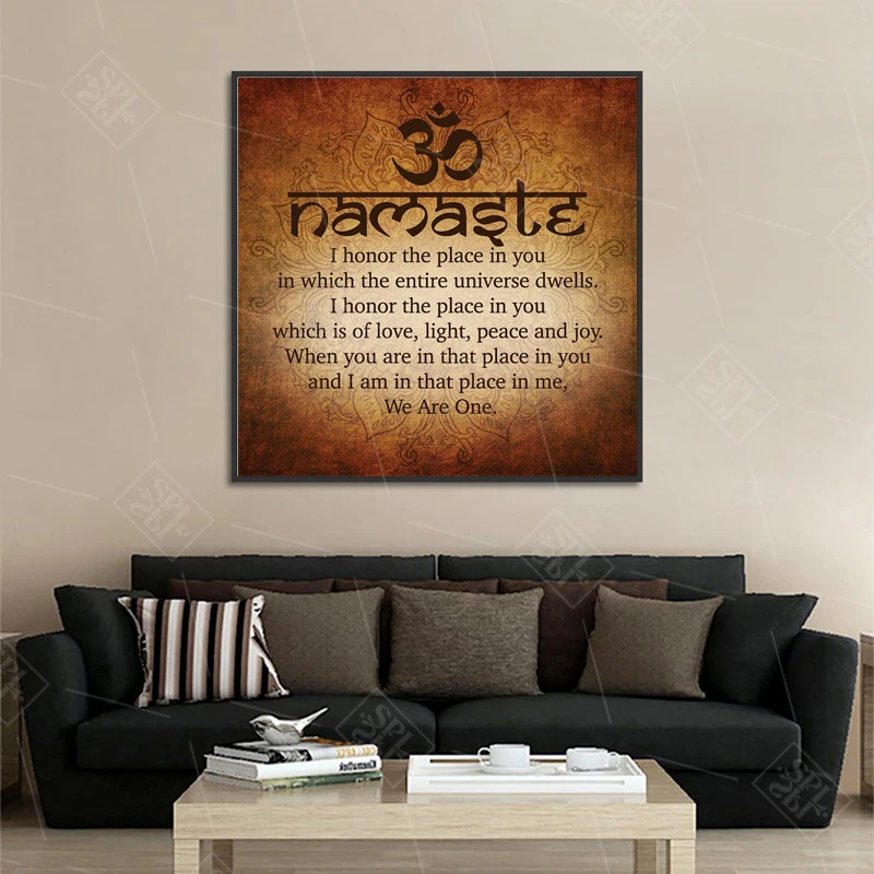 Namaste-Art-Calligraphy-Canvas-Painting-Modern-Wall-Art-Print-Picture-Meditation-Buddha-Painting-Bedroom-Decoration-Posters