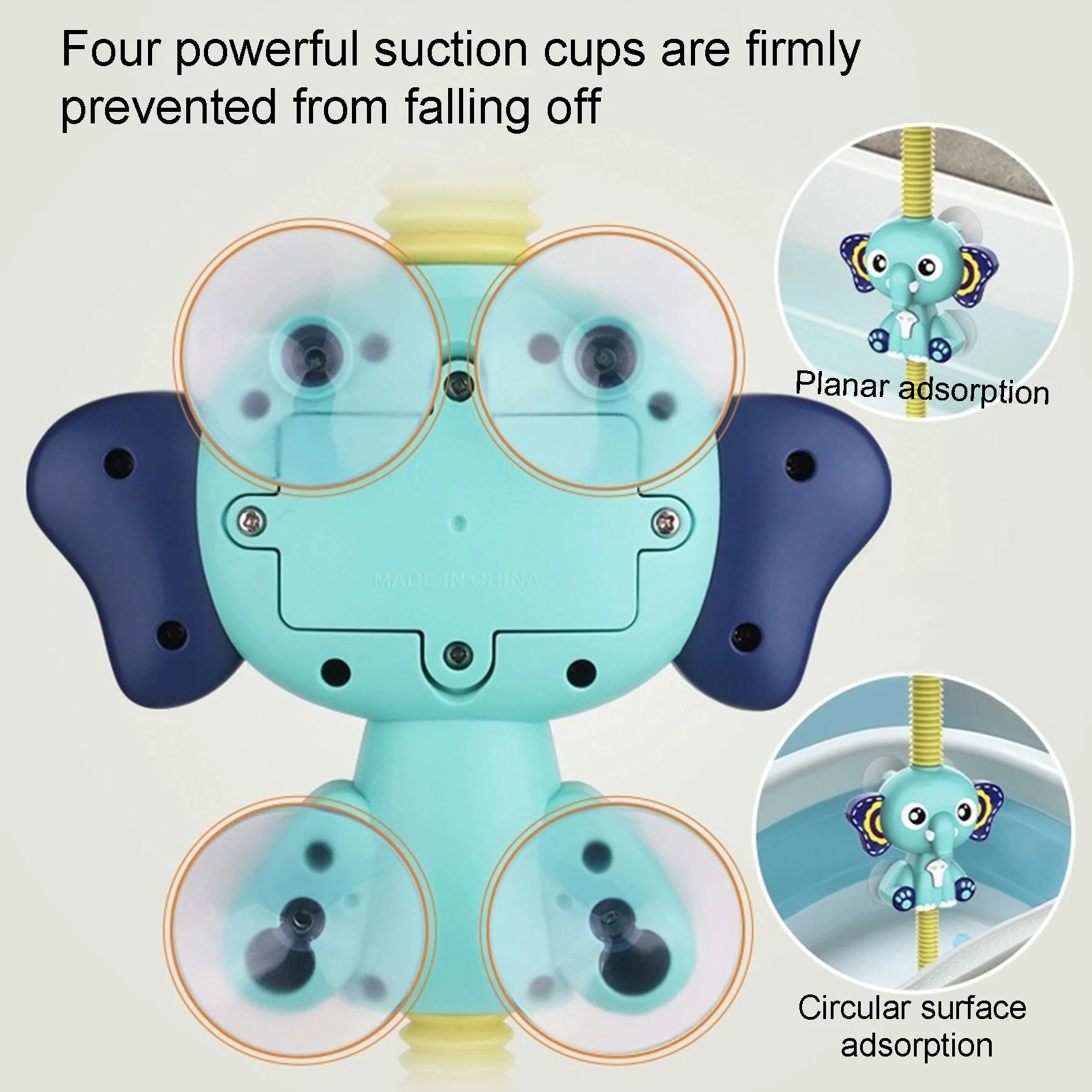Cute Elephant Shape Children Faucet Shower Electric Water Spray Baby Bath Toys Parent-child Indoor Interactive Educational Games 3