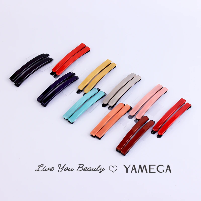 2 шт./компл. модные полимерные заколки для волос красные женщин и девочек