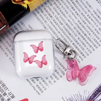 

Lovely Butterfly Earphone Case for Airpods Pro Box Clear Headset Case for AirPods 2 1 3 Headphone Earpods Charging Cover