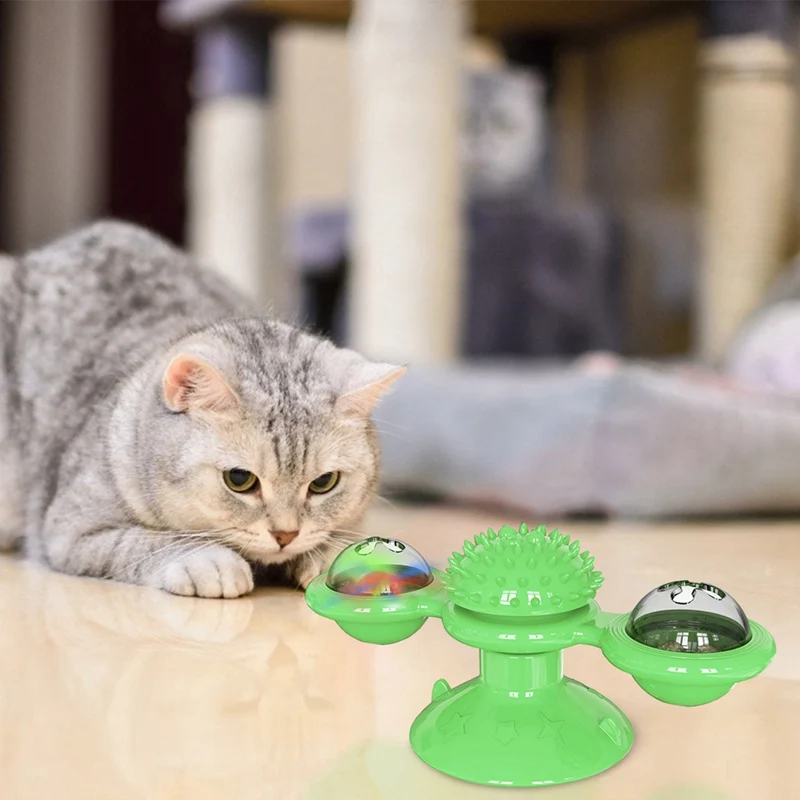 

Windmill Toys For Cats Puzzle Whirling Turntable Funny Cat Toy Windmill Kitten Interactive Toys Supplies Pet