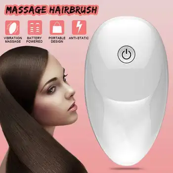 

Electric Ionic Hairbrush Hair Styling Relax Scalp Massage Comb Upgrade Anti-static Hair Brush Family Travel Use Battery Powered