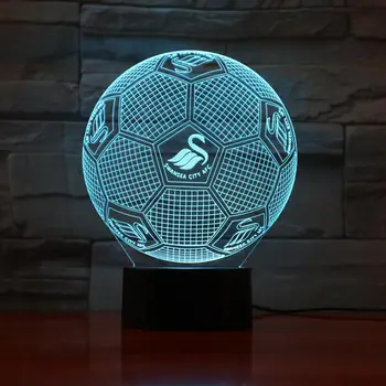 

[Seven Neon]Soccer Goalkeeper Football Acrylic 7Colors Desk Lamp 3D Lamp Novelty gift Led Night Light Millennium Falcon Light