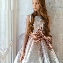 Пышное Тюлевое платье с цветочным узором для девочек; платье без рукавов с круглым вырезом и аппликацией; платье для выпускного вечера; праздничное платье для свадьбы; платья для первого причастия