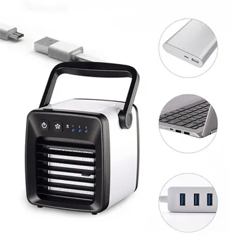 

Mini Portable Air Conditioner Light Conditioning Humidifier Purifier USB Desktop Air Cooler Fan With 350ml Water Tanks Home