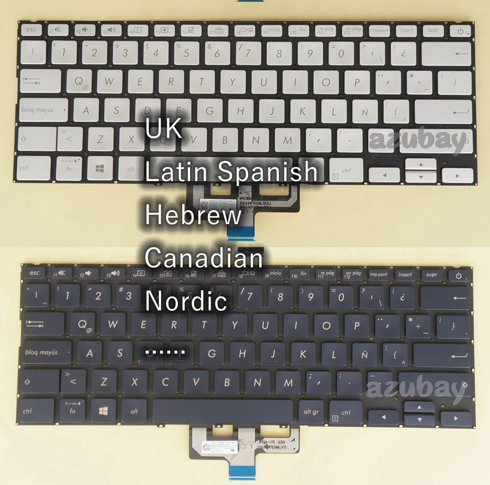 Teclado Dinamarquês para Asus Zenbook Uxtravtravfn Travesseiro Estojo de Teclado para Asus Zenbook Uxtravtravfn Iluminação Fundo