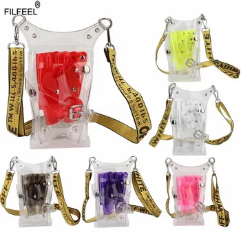 

Barber Scissors Bag Comb Clip Brush Transparent Plastic Storage Pockets Messenger Bag Hairdresser Bag Hairdressing Tool
