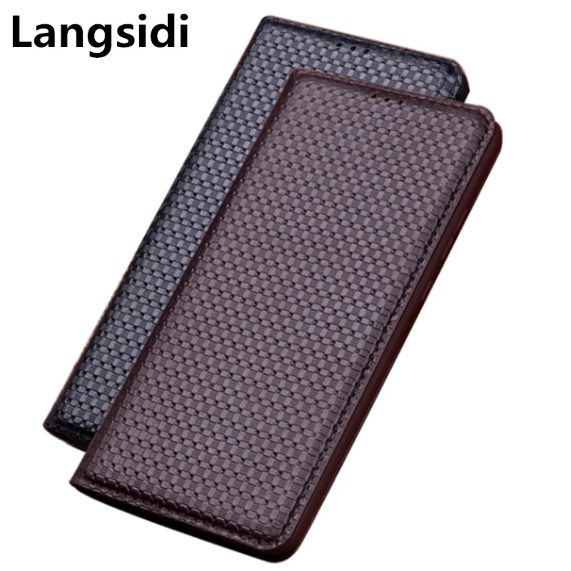 

Genuine leather magnetic mobile phone bag for OnePlus 6T magnetic flip cover for OnePlus 6 phone bag standing case funda capa
